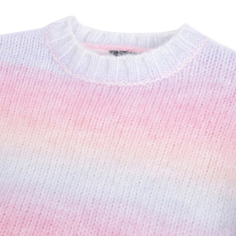 Girls Dark Pink Solid Pullover image number 2
